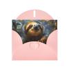 Blank Cards and Envelopes, Cute Sloth, Blank Greeting Cards, Blank Cards for All Occasion - Pink view 1