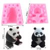 Silicone Molds,Epoxy Resin Molds,5.3x4.8cm 3D Panda Silicone Mold Soap Resin Candle Molds Chocolate Fondant Cake Decorating Tools Mousse Dessert Baking Accessories view 2