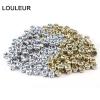 100pcs/lot 6/7mm Loose Spacer Beads Letter Bead Square/Round Alphabet Beads for Making DIY Accessories (Color: Square Silver) view 3