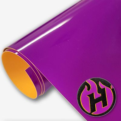 HTV4U BoldFlex Heat Transfer Vinyl (Purple with Yellow, 20" x 25 Yards) - 700 Micron Thick Bold Dimension with Flair to Craft, Heat Press, Transfer, Iron on Vinyl for Shirts and Garments