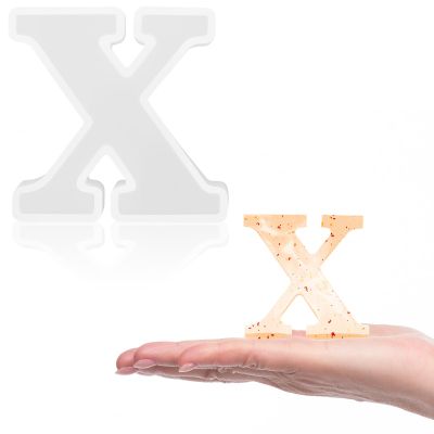 Gartful Resin Letter Molds, X Capital Alphabet Epoxy Resin Mold, Thick 3D Silicone Letter Molds for Making Letters, Word Sign Art, DIY Crafts, Making Candle, Party, Home Decor