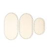 3Pcs Oval Basket Base, Robust Weaving Blank Solid Wood Bottom for Knitting Macrame, Oval Basket Base, Crafted from Premium Solid Wood with Large Weaving Space, Robust Design for view 1