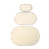 3Pcs Oval Basket Base, Robust Weaving Blank Solid Wood Bottom for Knitting Macrame, Oval Basket Base, Crafted from Premium Solid Wood with Large Weaving Space, Robust Design for view 4