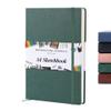 BROWNSTONE JOURNALS A4 Sketch Book Hardcover - 80 Sheets 100 GSM Paper 8.5"x11.5", Lay Flat, Vegan Leather Cover, Elastic Band, Back Pocket, Art Drawing Book (Dartmouth Green) view 1