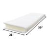 FoamRush 3" x 21" x 39" Seat Cushion Foam with Batting/Dacron (Cushion Seat Replacement) Made in USA view 2