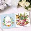 24 Pack DIY Diamond Art Painting Greeting Cards Set, Diamond Art Painting Easter Cards with Envelopes, 5D DIY Easter Greeting Cards Easter Diamond Art Kits Present-4PCS-C view 4