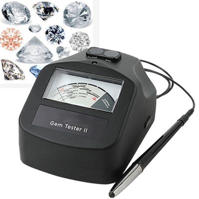 KJZQLMZ Jewelry Diamond Detector, Moissanite Diamond Tester, Can Test 16 Gemstones/Built-in Glass and Calibration (Cal) Test Disc, for Jewelry Stores
