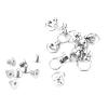 10pcs Rivets for Leather Crafting,Screwback Round Head Rivet with Pull Ring Studs,Brass Rivet Studs Screw Back Round Ring Head Leathercraft Parts for Bags, Belts,Handbags,Hats,Etc. view 1