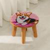 Latch Hook Rug Kit Cute Corgi Dog Easy for Beginners Round Shape Carpet Crochet Yarn Craft Mini Rug DIY Hook and Latch Little Tapestry for Home Decor 30x30cm-4 view 4