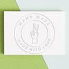 Peaceful Creations Professional Desk Embossing Stamp | Modern Handmade by Embosser for Custom Paper Crafts | 1-5/8" Round Created for You Gift Seal | DIY Stationery Maker Tool for Cards & Letters view 1