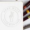 Peaceful Creations Professional Desk Embossing Stamp | Modern Handmade by Embosser for Custom Paper Crafts | 1-5/8" Round Created for You Gift Seal | DIY Stationery Maker Tool for Cards & Letters view 4
