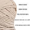 3 Pack Plush Chunky Chenille Yarn for Crocheting, Soft Fluffy Velvet Yarn for Crocheting, Fuzzy Baby Blanket Knitting Yarns, 300g/393yds Bulky Amigurumi Yarns3 Light Khaki view 2