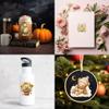 8PCS Boho Teddy Bear UV DTF Cup Wrap Transfer Stickers for Craft Furniture Glass Rub on Transfers Stickers Waterproof Cup Wraps Stickers Decal for Ceramic Mug DIY view 3