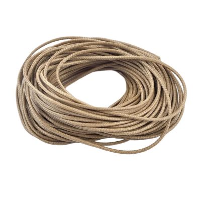 CLENEA 5meters Long Round Waxed Rope Diameter 1/1.5/2/2.5/3mm Pendant Lanyards Bracelet Cord Wrapping Rope DIY(Khaki,2.5 mm)