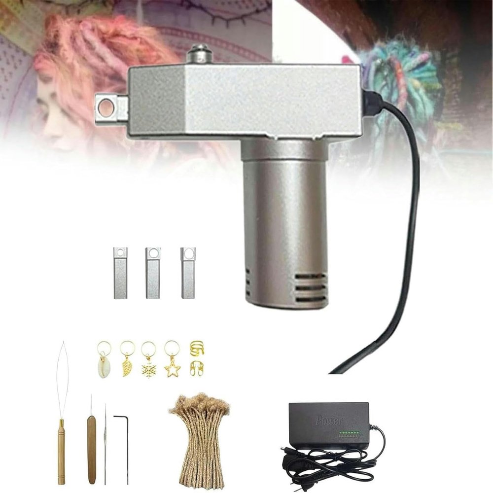 QYQCXGL Electric Dreadlocks Maker, Braid Maker Kit for Electric Instant Braid Maker, with 3 Replacement Holes to Work Directly on The Head or Braid Synthetic Hair-1pc