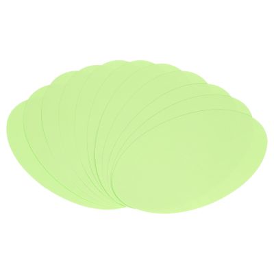 MECCANIXITY Oval Card Stock 10 Inch 60 Pcs Colored Cutouts Paper Thick Cardstock Coaster for DIY Craft Projects Classroom Bulletin Board Decor, Light Green