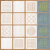 BENECREAT 12Pcs Plastic Sashiko Stencil, 5x5inch Dots, Lines, Waves, Slashes Traditional Embroidery Tool Drawing Line Template for Hand Quilting and Embroidery, 0.3mm Thick view 1