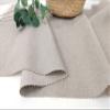 100% Linen Natural Color Fabric with Silver Foil Print 3492 Natural view 2