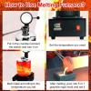 High Temperature Refining Casting Vacuum Metal Casting Kit, 1600W Electric Gold Melting Furnace, 1150 /2102 Digital Metal Smelting Machine for Gold, Silver and Aluminum Jewelry Making(Red,2Kg) view 4