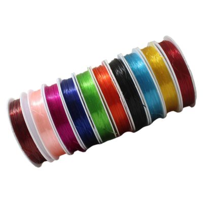 FONDOTIN 10rolls Transparent Elastic Cord Sturdy Beading Thread for Jewelry Making for Bracelets Necklaces and Craft Projects