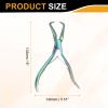 HARFINGTON Hair Extension Pliers 5" Stainless Steel Hair Extension Tools Multi Functional Microlinks Hair Extensions Pliers for Micro Link Micro Ring Feather Extension, Colorful view 2