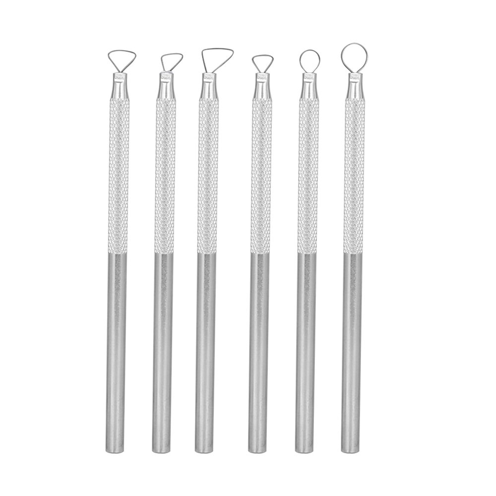 6Pcs Aluminium Alloy Engraving Carving Scraper, Clay Pottery Sculpting Tool Set