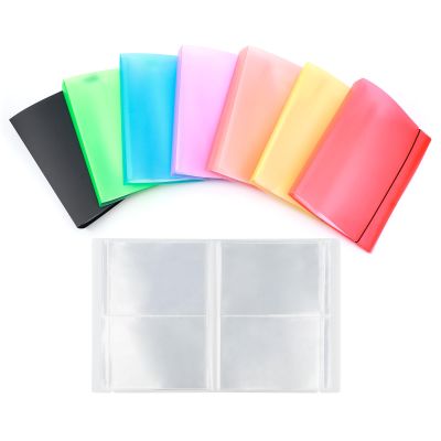 BAOFALI 8 Set/ 20 Pages80 Pockets Large Clear Sticker Photo Storage Album; Storage Book Organizer Folder for Postcards Stickers, Photo, Clear Stamps, and Cutting Dies 17.5x11x1.38inch (8 Color)