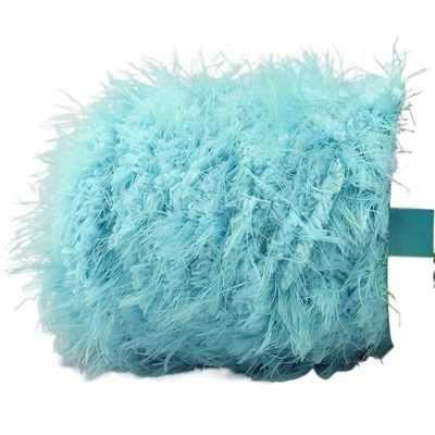 100g Fancy Coral Fleece Yarn - Long Hair Mink Wool for Knitting & Crafting(13waterBlue)