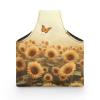 Qehuruxo Sunflower Butterfly Yarn Bag Crochet Bag Organizer Waterproof Wear Resistant Vest Crochet Storage Knitting Bag Suitable for Knitting Lover view 2