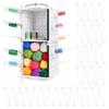 Metal 360 Fully Rotating Thread Rack, Detachable Thread Holder Organizer with Inner Storage Compartments for Sewing, Embroidery, Hair-braiding and Jewelry (White) view 1