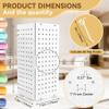 Metal 360 Fully Rotating Thread Rack, Detachable Thread Holder Organizer with Inner Storage Compartments for Sewing, Embroidery, Hair-braiding and Jewelry (White) view 2