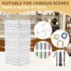 Metal 360 Fully Rotating Thread Rack, Detachable Thread Holder Organizer with Inner Storage Compartments for Sewing, Embroidery, Hair-braiding and Jewelry (White) view 4