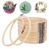 Geytetqi 16 PCS 10 inch Bamboo Embroidery Hoop, Premium Bamboo Cross Stitch Ring Hoops, Versatile, Eco-Friendly, and Durable for Art, Craft, and Needlework view 1