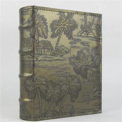 ZYQHMY 100 Photos PU Leather Photo Album Vintage Carved Handmade DIY Insert Scrapbook Foto Albums Flush Mount Album Foto(Color 6)