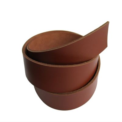 9 oz 1.5 inch Genuine Leather Strap Strip Band Natural Belt Blank 39-47" (Brown Cognac, 43 inch (109cm.))