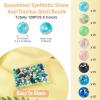 Sparkeads 120Pcs 8mm Synthetic Stone Beads Gemstone Beads Round Bracelet Beads Smooth Beads Genuine Real Stone Loose Spacer Beads Bubblegum Beads for Bracelet Necklace Earrings DIY Jewelry Making view 4