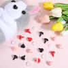 GORGECRAFT 60Pcs 3 Colors Stuffed Animal Safety Eyes 0.71" Black Red Pink Love Heart Plastic Animal Eyes with Washers Crafts Making Stuffed Doll Eyes for Puppet Teddy Crochet Plush Animals Supplies view 3