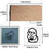 CRASPIRE Animal Wooden Rubber Stamps Wood Ink Stamps 1.6 Inch Sea Otters Shell Cartoon Small Square Head Print Art Stamp for DIY Scrapbooking Card Journal Diary Paper Photo Album Making Crafting view 2