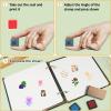 CRASPIRE Animal Wooden Rubber Stamps Wood Ink Stamps 1.6 Inch Sea Otters Shell Cartoon Small Square Head Print Art Stamp for DIY Scrapbooking Card Journal Diary Paper Photo Album Making Crafting view 3