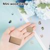CRASPIRE Animal Wooden Rubber Stamps Wood Ink Stamps 1.6 Inch Sea Otters Shell Cartoon Small Square Head Print Art Stamp for DIY Scrapbooking Card Journal Diary Paper Photo Album Making Crafting view 4