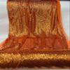 1 Yard (Orange) Sequin Fabric by The Yard 3 mm Glitter Embroidery Sparke Fabric for Sewing Dress Costumes Dancewear DIY Tablecloth Backdrop Party Decoration view 1