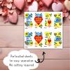 24 Building blocks kids school class Valentines day cards view 3