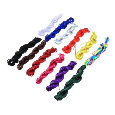 Gogogmee 12rolls Colorful Thick Nylon Trim Cord Kit for DIY Jewelry Making Macrame Knotting Decorations Random Color