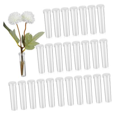 Happyyami 100pcs Floral Water Tubes Flower Stem Water Vials for Fresh Flower Care Centerpiece Vase Fillers Home Plants
