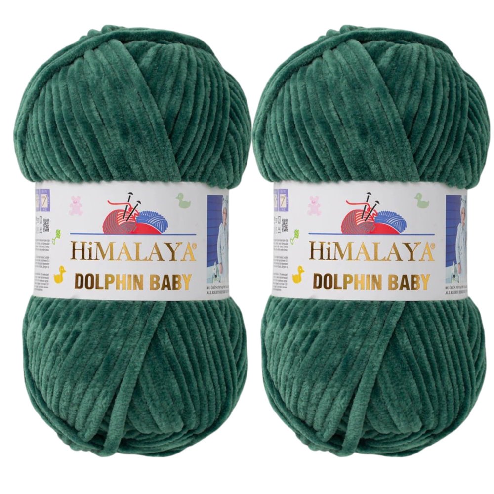 2-Pack Himalaya Dolphin Baby Yarn Velvety Soft Chenille Yarn for Plush Amigurumi Toys, Baby Blankets, and Cozy Crochet & Knitting Projects (80360)
