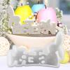 Easter Bunny Casting Mould, Rabbit Statue Crafts Casting Easter Mold, Rabbit Plaster Mould, Soft Rabbit Candle Silicone Mold Easy Release for DIY 3D Animal Clay Craft Plaster Home Decor (Clear_2pcs) view 4