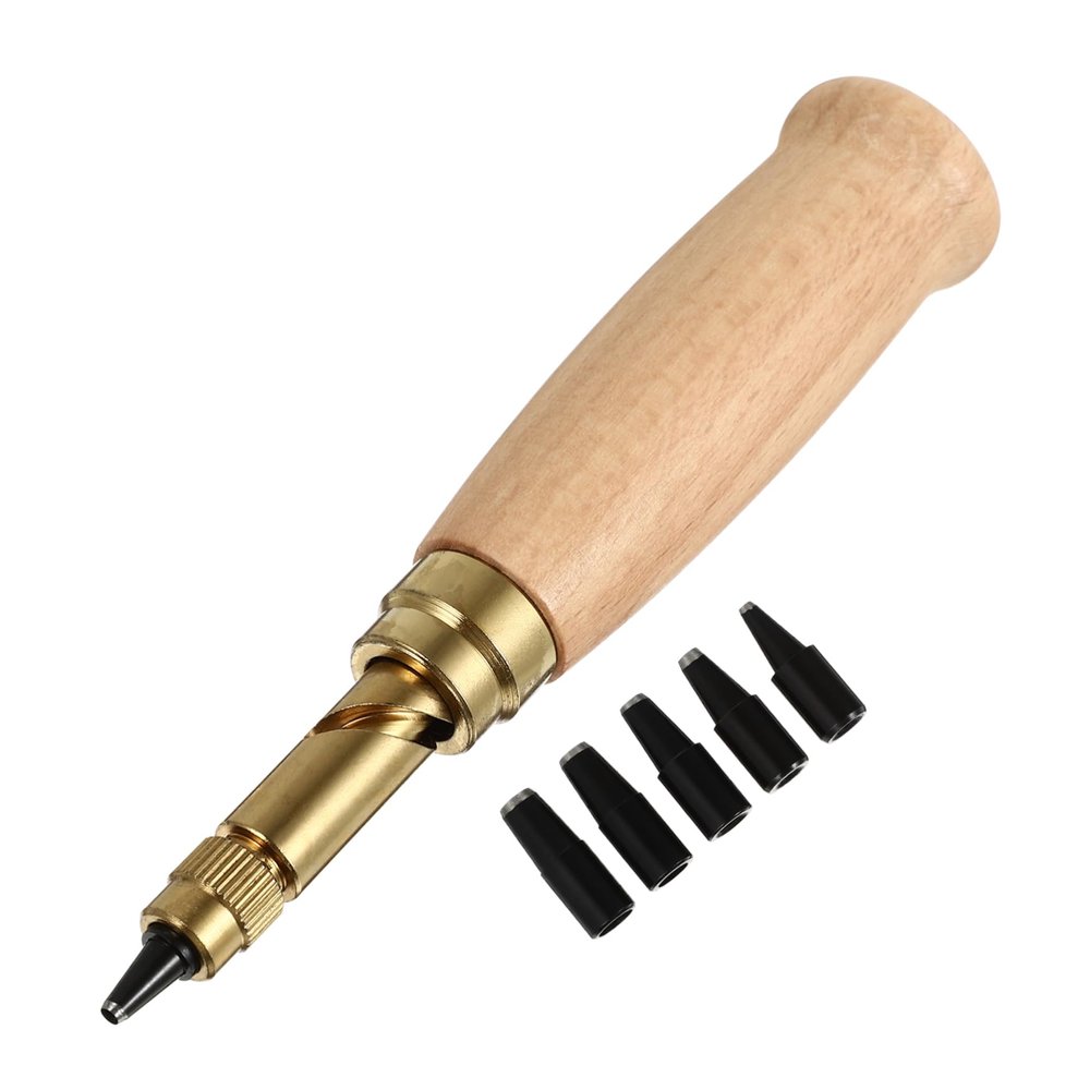 STOBOK 6pcs Alloy Steel Leather Punch Set to Automatic Hollow Punch Tool for Leather Craft Handbags Canvas