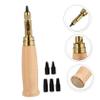 STOBOK 6pcs Alloy Steel Leather Punch Set to Automatic Hollow Punch Tool for Leather Craft Handbags Canvas view 2