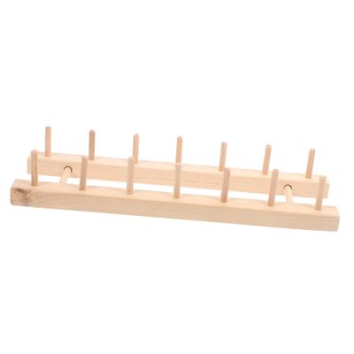 STOBOK Embroidered Wool Holder Spool Stand Wooden Yarn Storage Organizer for Sewing Quilting and Embroidery Projects Practical Design for Easy Access and Use