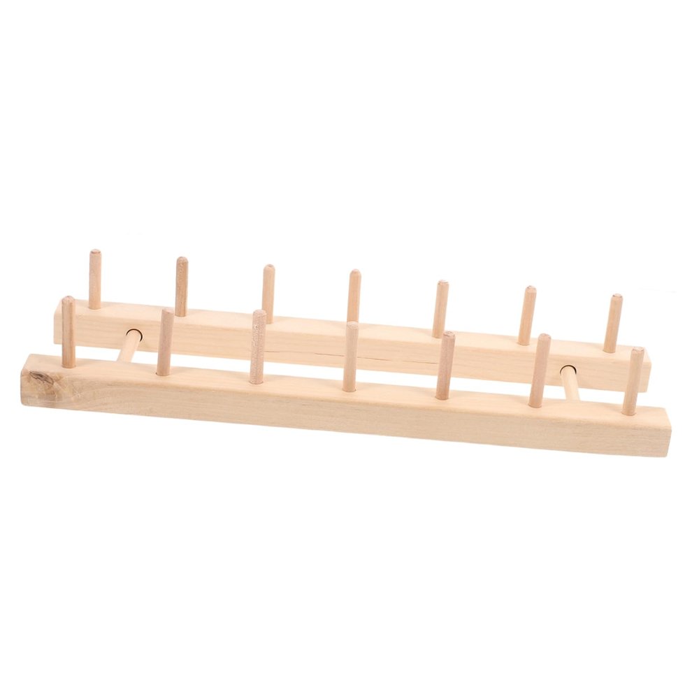 STOBOK Embroidered Wool Holder Spool Stand Wooden Yarn Storage Organizer for Sewing Quilting and Embroidery Projects Practical Design for Easy Access and Use